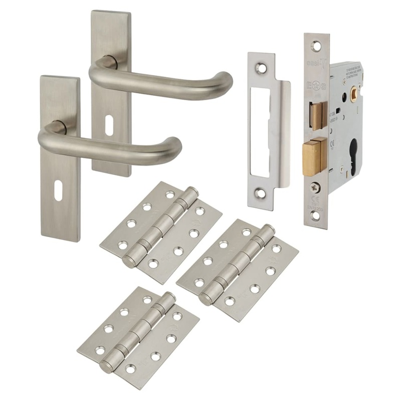 Touchpoint 19mm Return to Door 3 Lever Sashlock Door Handle Kit – Satin Stainless Steel