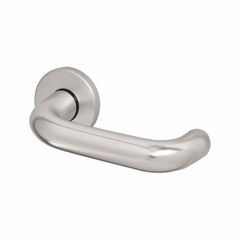 Touchpoint 20mm Return to Door Handle on Rose – Satin Aluminium