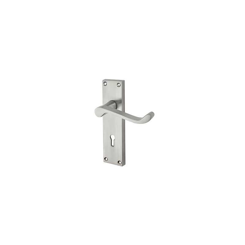 Touchpoint Mia Budget Scroll Lock Door Handle – Keyhole – 153 x 42mm – Satin Chrome