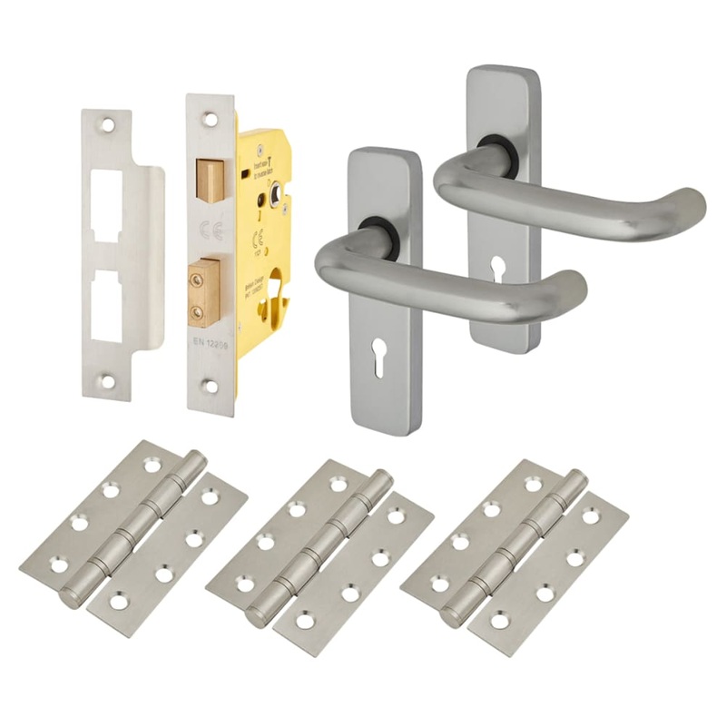 Touchpoint Puma 19mm Return to Door 5 Lever Sashlock Door Handle Kit – Aluminium