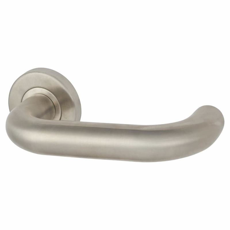 Altro 22mm Return to Door Handle on Rose – Satin Stainless Steel