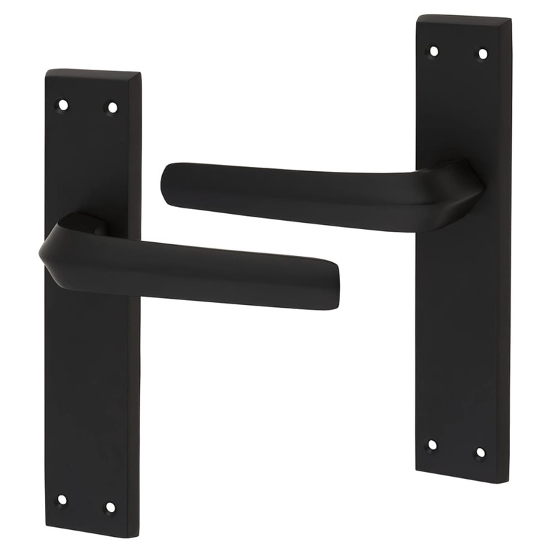 Altro Norley Latch Door Handle – 200 x 42mm – Matt Black