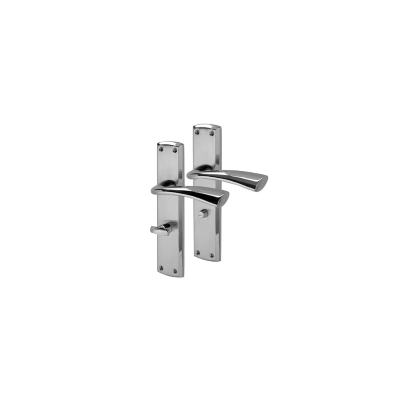 Altro Taranto Bathroom Door Handle – 190 x 45mm – Satin/Polished Chrome
