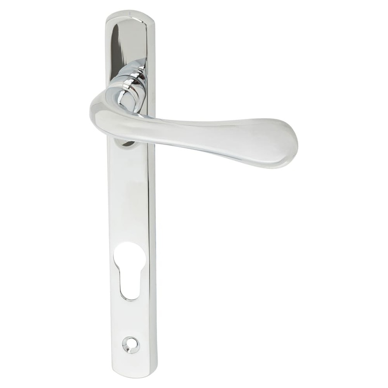 Carlisle Brass Astro uPVC Narrow Multipoint Door Handle – 92mm c/c – Polished Chrome