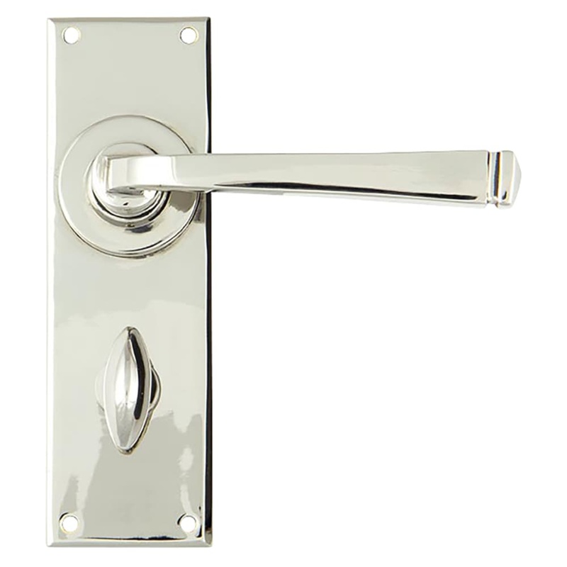 From The Anvil Avon Bathroom Door Handle – 152 x 48mm – Polished Nickel
