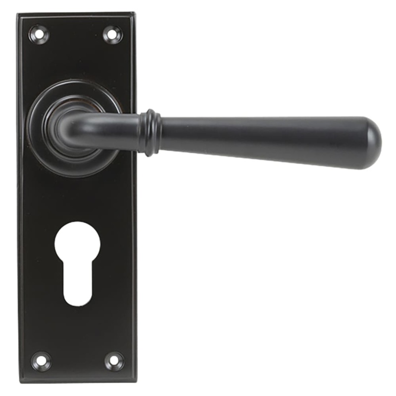From The Anvil Newbury Lock Door Handle – Euro – 152 x 50mm – Aged Bronze