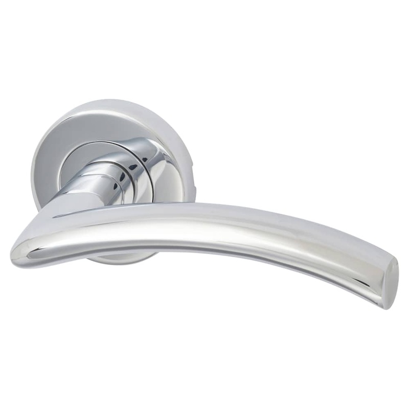 Heritage Brass by M Marcus Centaur Door Handle on Rose – Polished Chrome