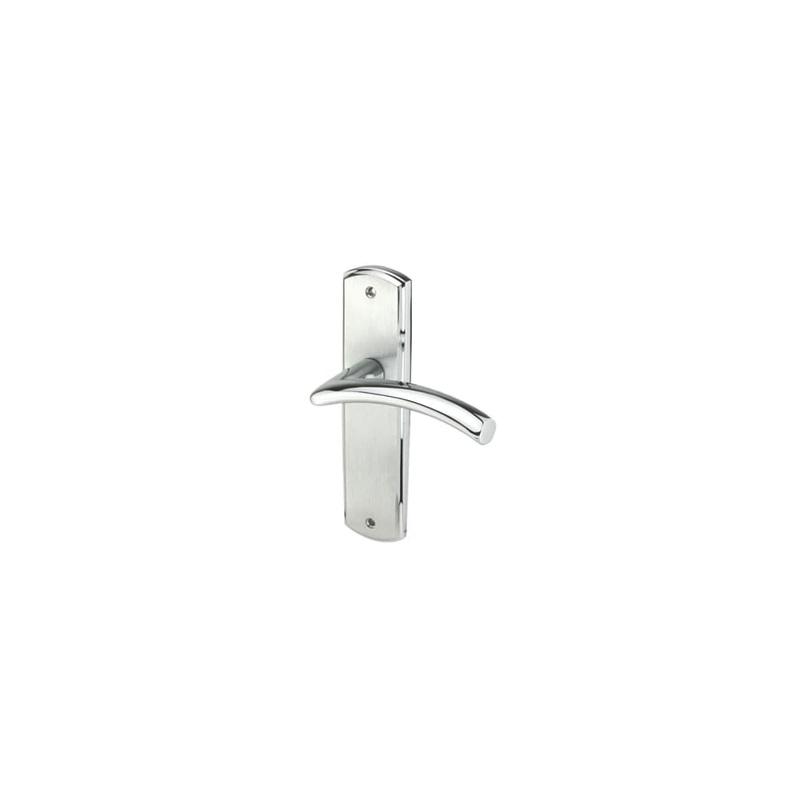 Heritage Brass by M Marcus Centaur Latch Door Handle – 189 x 48mm – Satin/Polished Chrome