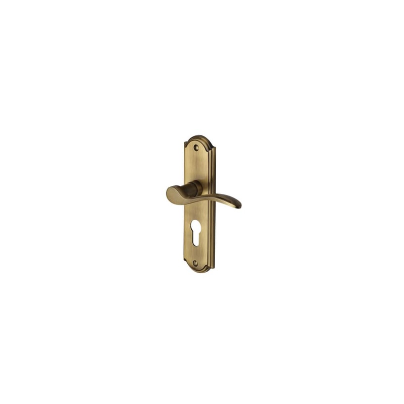 Heritage Brass by M Marcus Howard Lock Door Handle – Euro – 171 x 48mm – Antique Brass