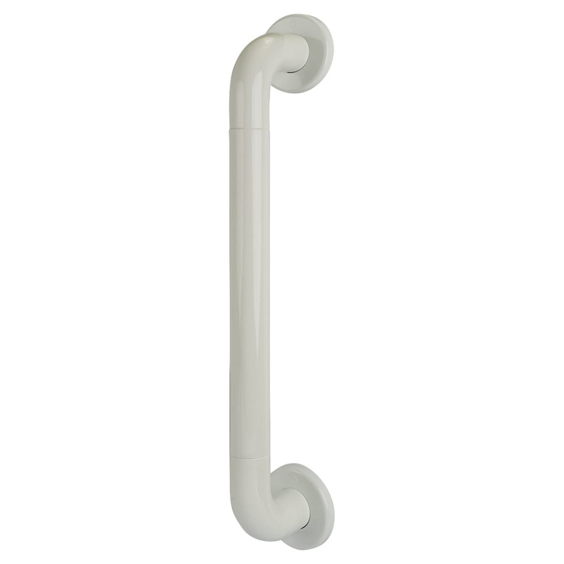 Hoppe AR602/425 Nylon D-Bar Door Pull Handle on Rose – Screw Fix – 425mm c/c – Diamond White