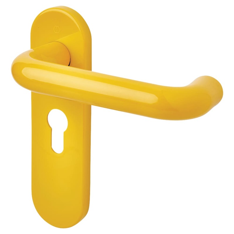 Hoppe Paris AR600/23 Nylon Steel Core Safety Door Handle – Euro – 47.6mm c/c – Golden Yellow