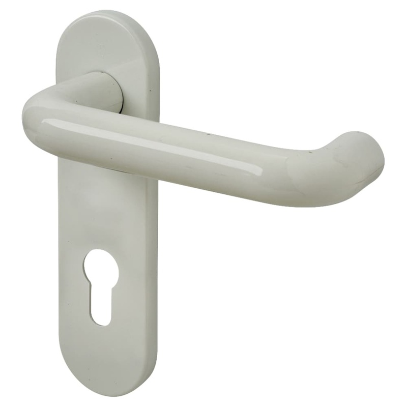 Hoppe Paris AR600/23 Nylon Steel Core Safety Door Handle – Euro – 72mm c/c – Diamond White