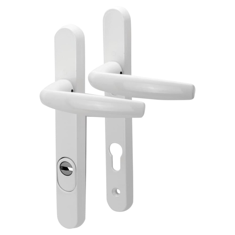 Hoppe PAS24 1530/3260N uPVC Multipoint Door Handle – Short Plate – 92mm c/c – 60mm door – White