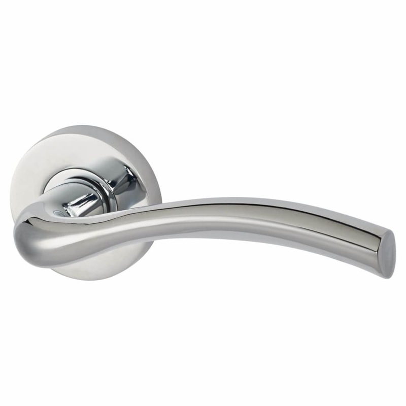 Jigtech Solar Door Handle on Rose – Polished Chrome