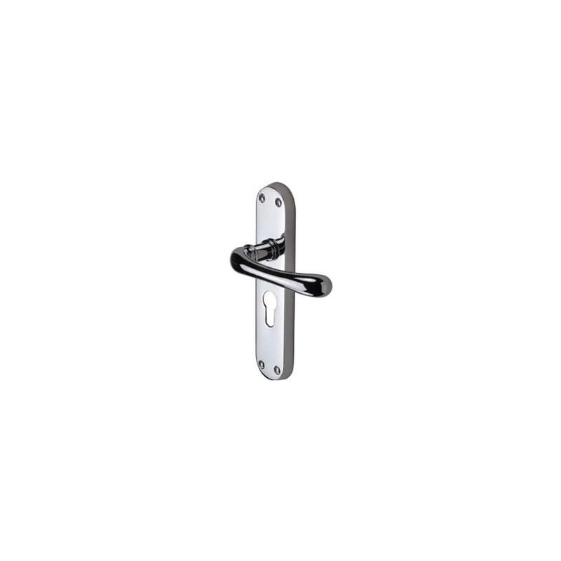 M Marcus Donna Lock Door Handle – Euro – 183 x 42mm – Polished Chrome