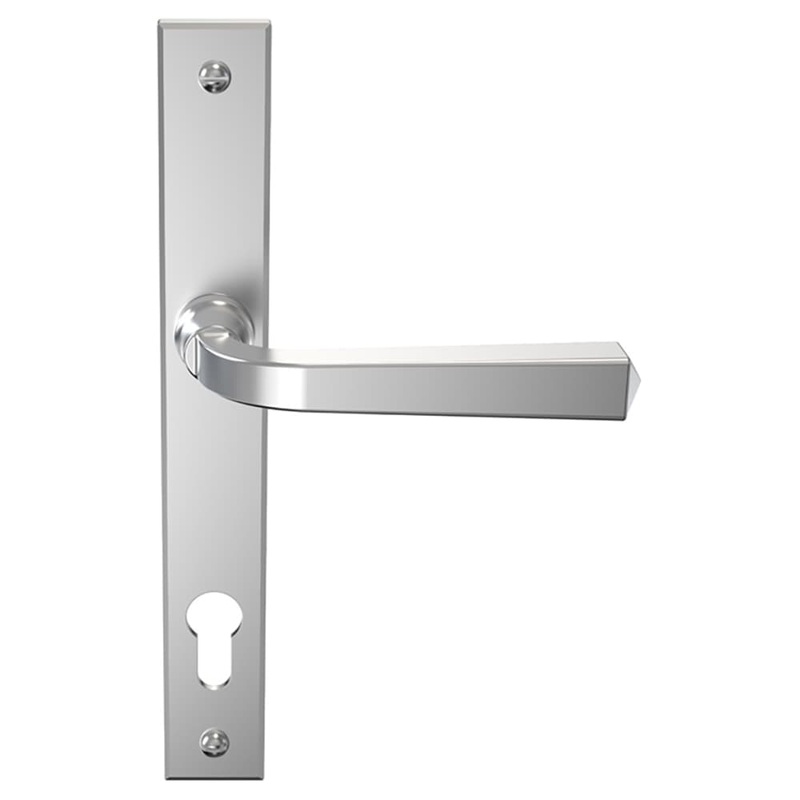 Mila Heritage uPVC Multipoint Door Handle – 92mm c/c – Satin Chrome