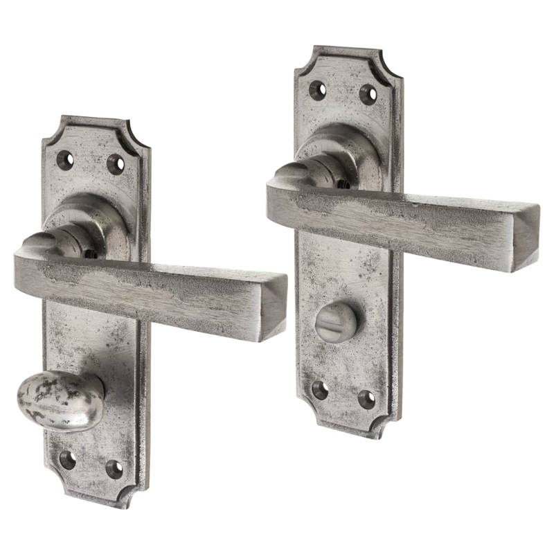 Olde Forge York Bathroom Door Handle – 152 x 48mm – Polished Iron