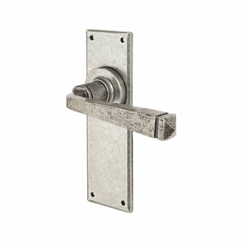 Olde Forge York Latch Door Handle – 152 x 48mm – Pewter