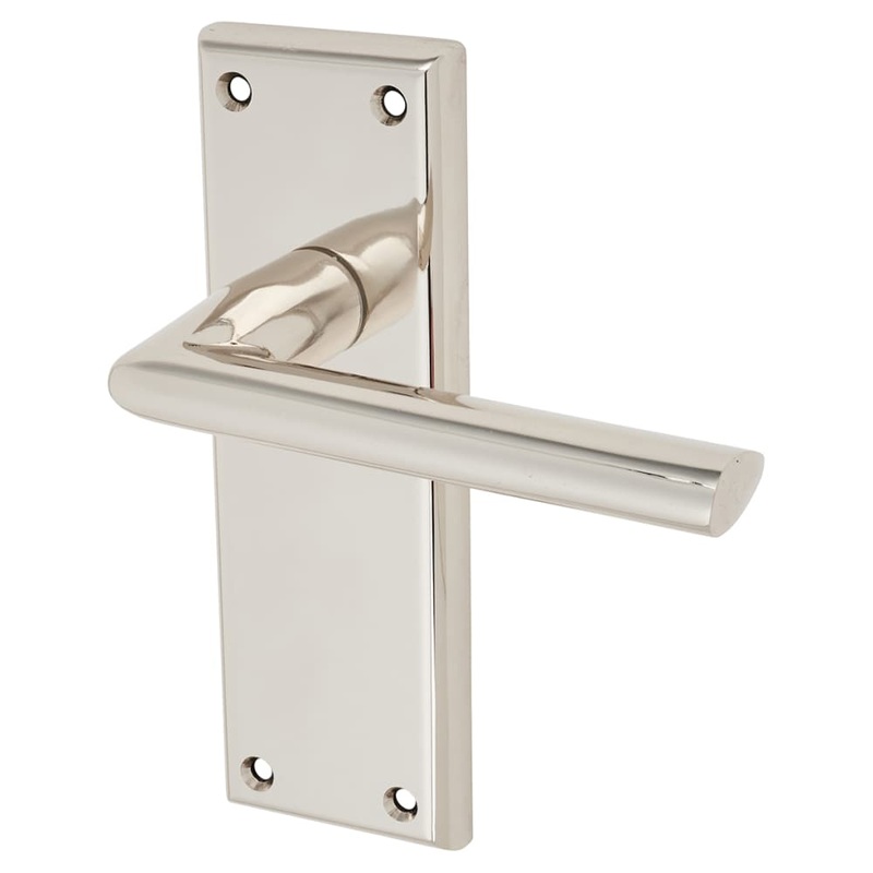 Serozzetta by Carlisle Brass Dieci Latch Door Handle – 150 x 50mm – Polished Nickel