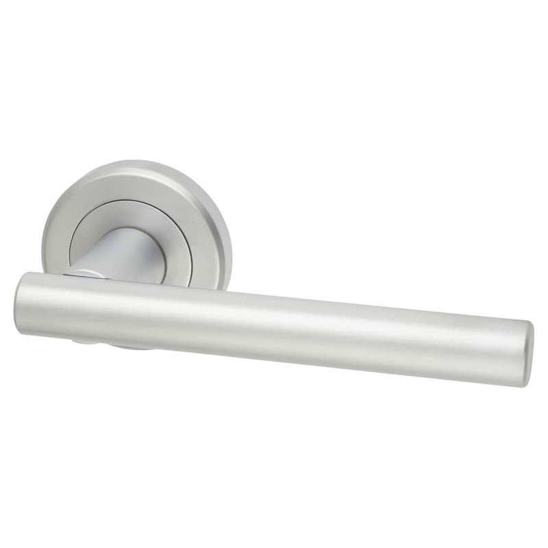 Serozzetta by Carlisle Brass Philadelphia Door Handle on Rose – Satin Chrome