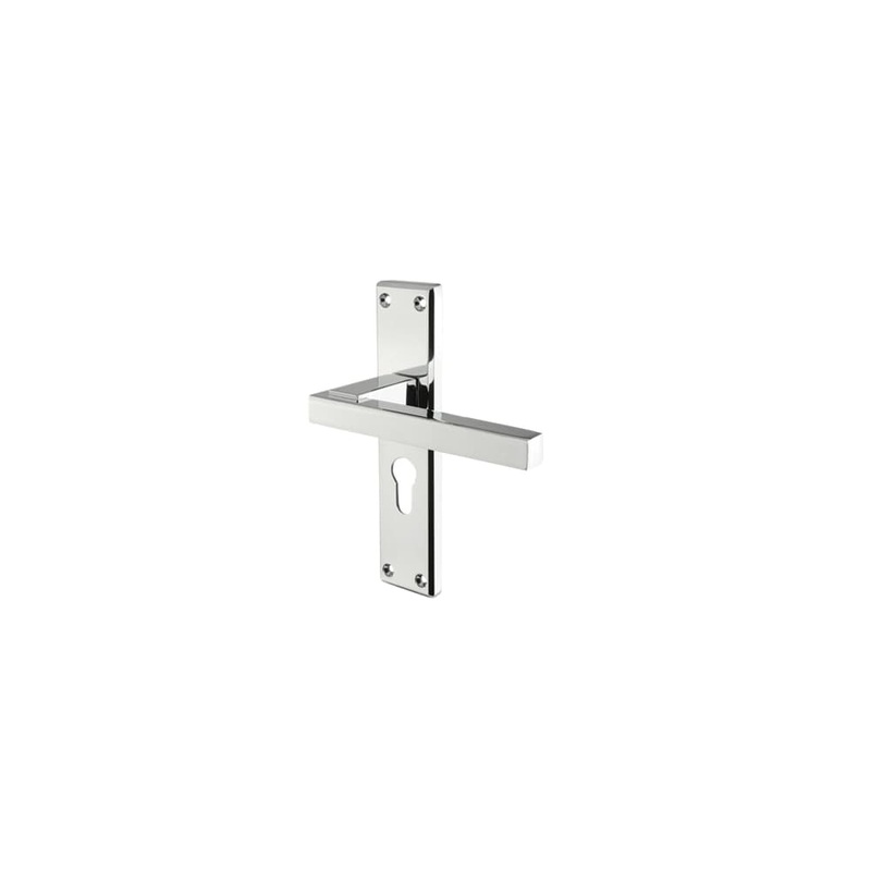 Serozzetta by Carlisle Brass Stratus Lock Door Handle – Euro – 180 x 40mm – Polished Chrome