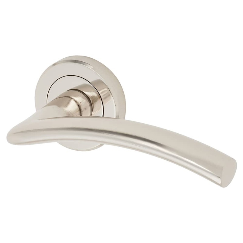 Serozzetta by Carlisle Brass Trenta Door Handle on Rose – Polished Nickel