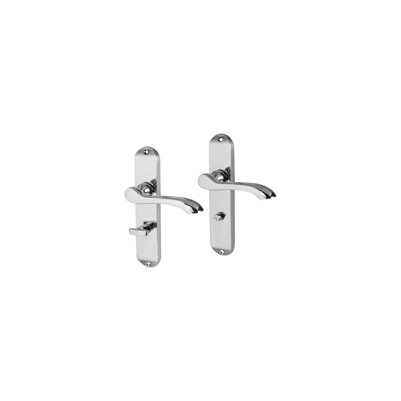 Touchpoint Ancona Bathroom Door Handle – 180 x 39mm – Polished Chrome