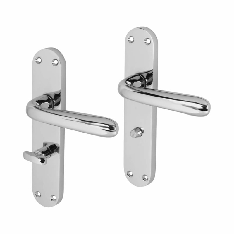 Touchpoint Arezzo Bathroom Door Handle – 182 x 39mm – Polished Chrome