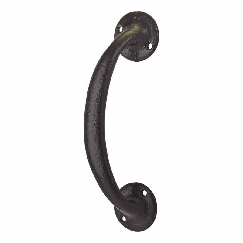 Victorian Bow Door Pull Handle – Screw Fix – 190 x 33mm – Antique Black Iron