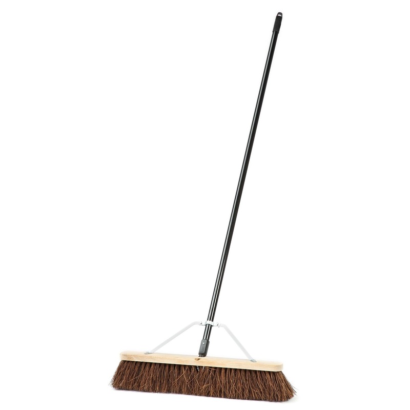 Laitner Brush Company 24 Assembled Palmyra Push Broom with Steel Brace