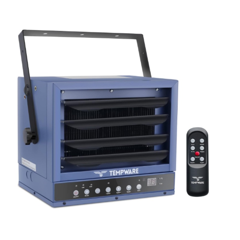 Electric Garage/ Shop  Heater, 7500-Watt Digital Fan-Forced Ceiling Mount, 240V Hardwired with Remote