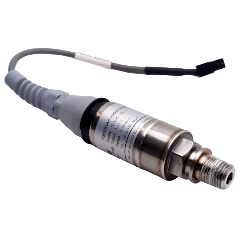 Used Gems 2200DAF150223DB Industrial Pressure Transducer, 12.5-35VDC, 0-15PSI