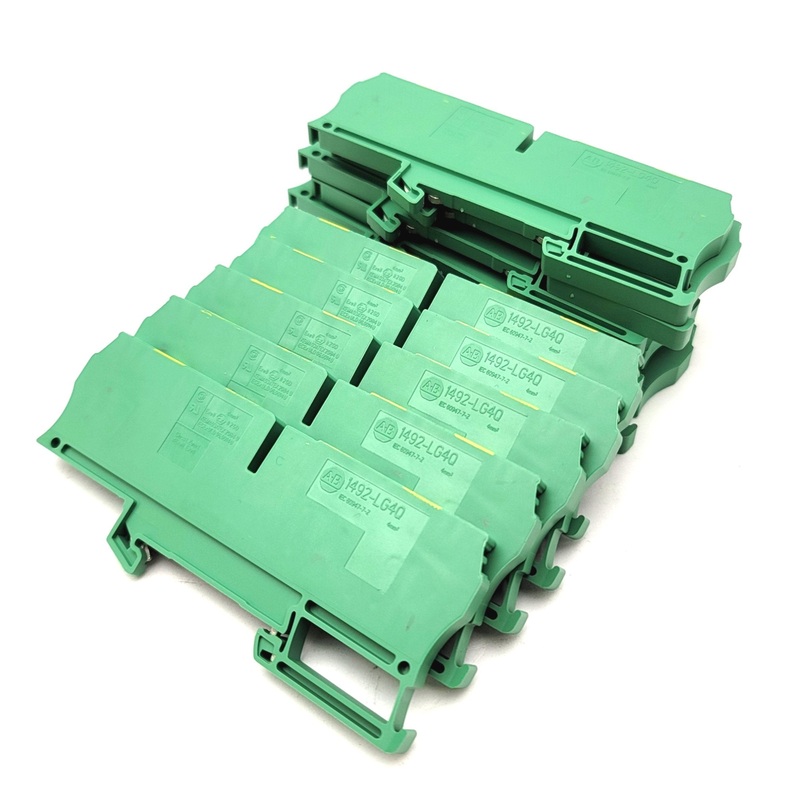 Used Lot Of 9 Allen Bradley 1492-LG3Q Feed Through Grounding Terminal Block 600V