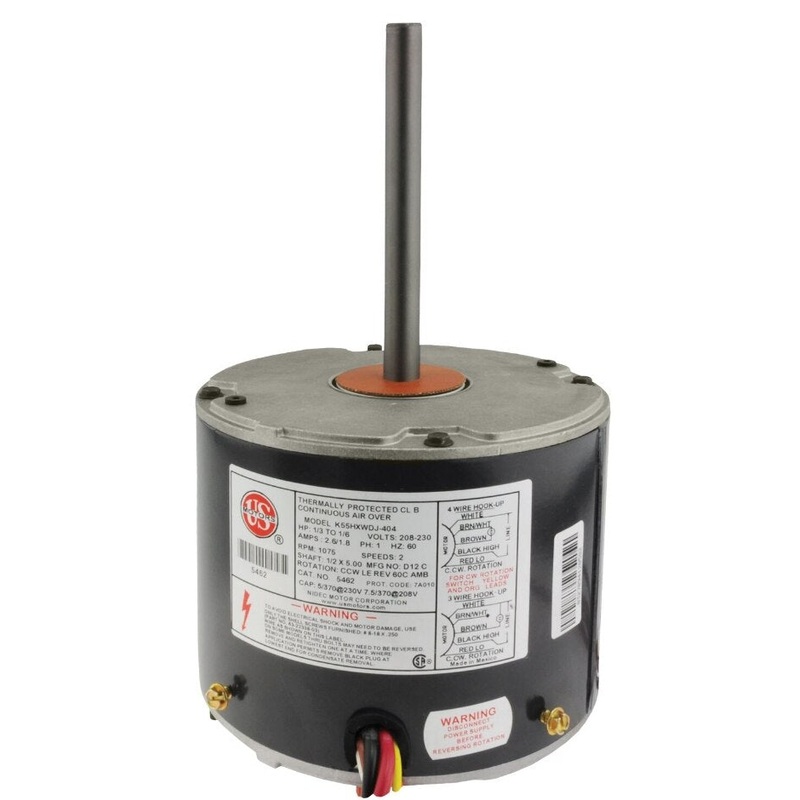 Rheem Mojave 70C RESCUE Condenser Motor – 1/3 to 1/6 hp 208-230V/1/60 (1075 rpm/2 speed) 5462H