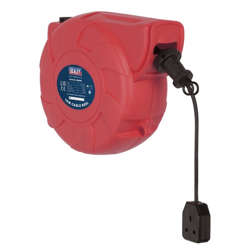 Sealey Cable Reel System Retractable 15M – 1 x 230V Socket