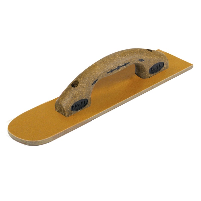 Kraft Tool CFE551K Elite Series Five Star 16″ x 3-1/2″ Round Front/Square Back Laminated Canvas-Resin Hand Float with Cork Handle