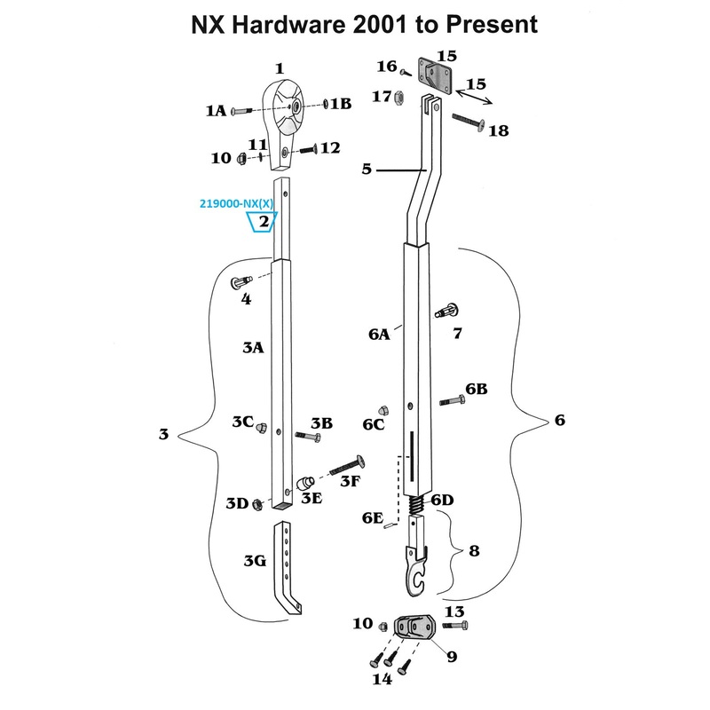 Zip Dee Stainless Steel Main Arm Bar for NX Hardware – 219000-NX(X)