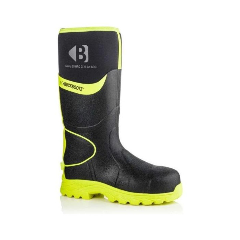 *STOCK CLEARANCE* – Buckler Hi-Vis Safety Wellies  Black & Yellow | BBZ8000BK/YL | Lightweight & EN Certified
