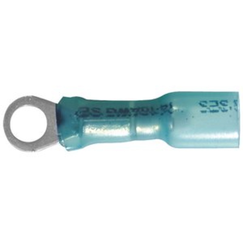 14-16 AWG Blue Ring Terminals – #10 Stud Size – 10 to 500 Pack