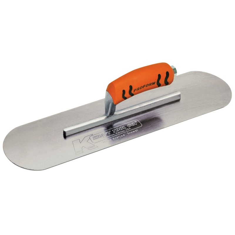 Kraft Tool CF440PF 20″ x 5″ Carbon Steel Pool Trowel with a ProForm Handle on a Short Shank