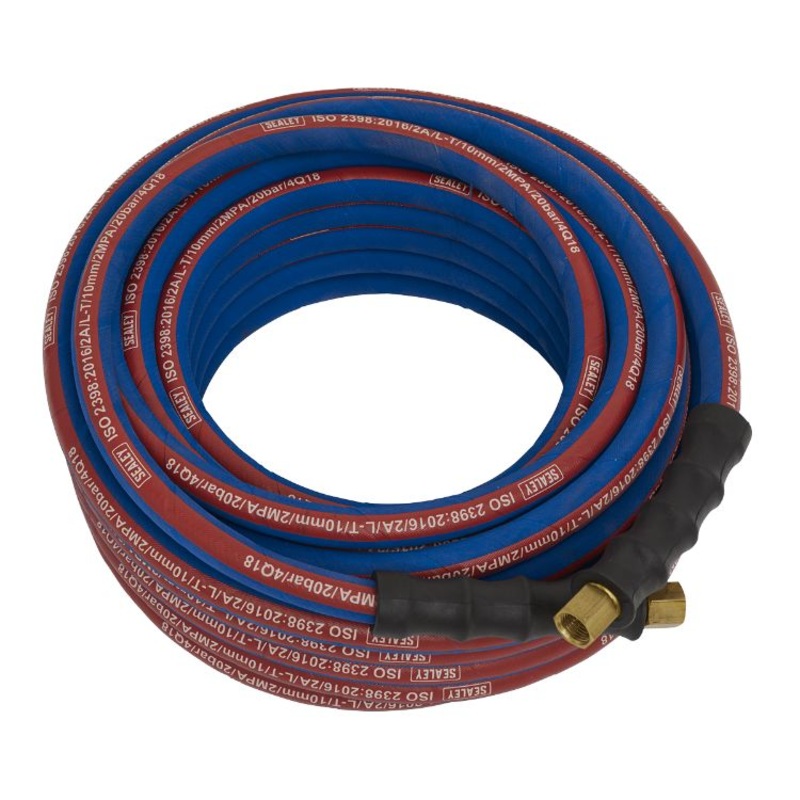 Sealey Air Hose 10mm x 15M, 1/4″BSP Unions Extra-Heavy-Duty
