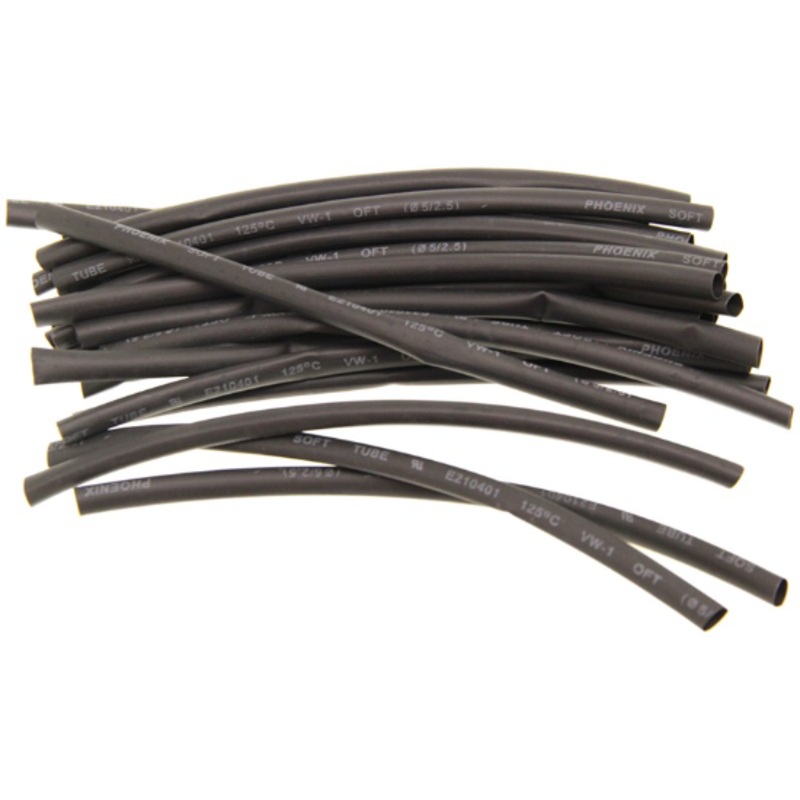 “3/16″ x 6” Black 2:1 Heat Shrink Tubing