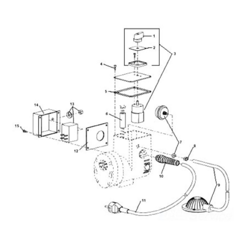 Ridgid 67892 Motor Assembly, 220 VAC, for use with Model K-3800 Drain Cleaning Machine
