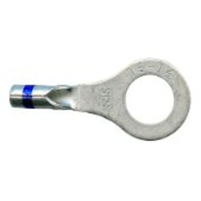 Non-Insulated Long Neck Ring Terminal 16-14 Gauge 1/4″ Stud – 50 Pack