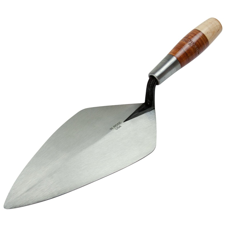 W. Rose RO312-11 1/2-PK2 11-1/2 Wide London Brick Trowel with Leather Handle