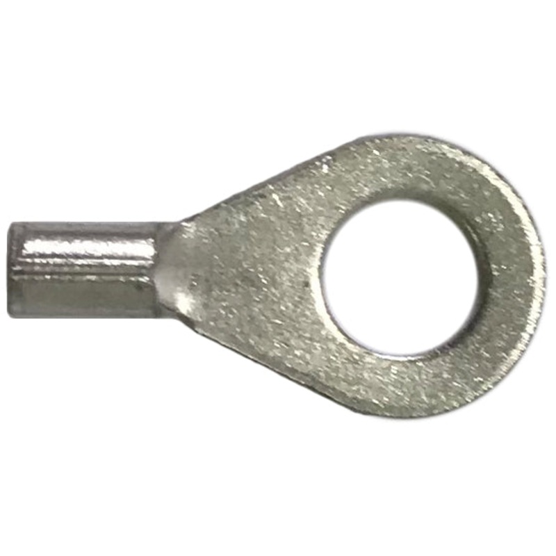 12-10 AWG Non-Insulated Ring Terminals – 1/4″ Stud Tin-Plated Copper – 100 or 1000 Pack – Made in USA