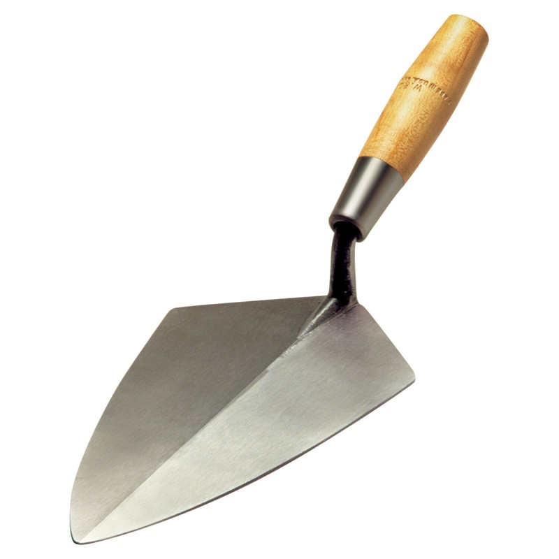 W. Rose RO221-11 11 Wide Heel Brick Trowel with 6″ Wood Handle