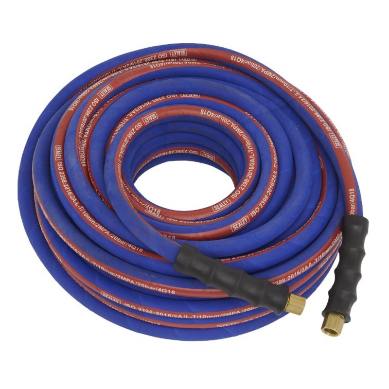Sealey Air Hose 8mm x 20M, 1/4″BSP Unions Extra-Heavy-Duty