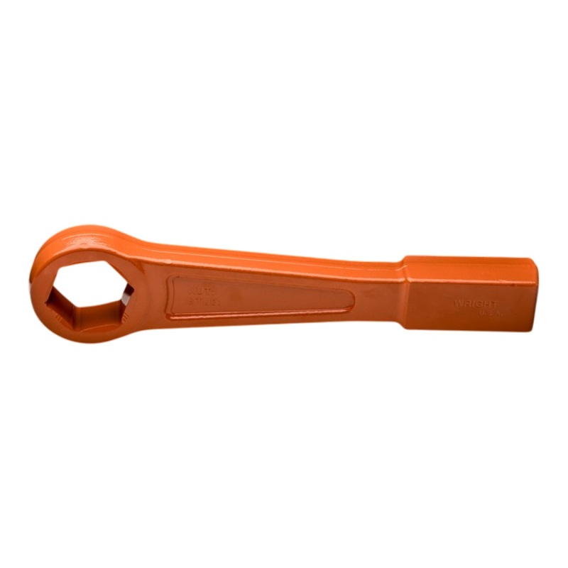 Wright Tool 18H52 Striking Face Box Wrench 6 Point Straight Handle Heavy Duty Safety Orange – 1-5/8″