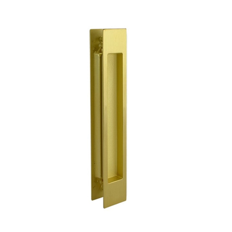 250 x 38mm Rectangle Sliding Flush Pulls (Pair) – Brushed Gold
